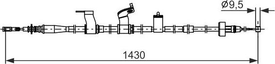 BOSCH 1 987 482 845 - LINKA HAM. RĘCZ. KIA T. PICANTO 1.0-1.2 11- LE