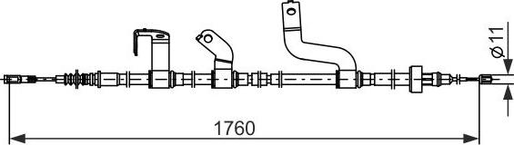 BOSCH 1 987 482 842 — Cięgło, hamulec postojowy