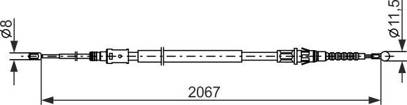 BOSCH 1 987 482 869 — Cięgło, hamulec postojowy