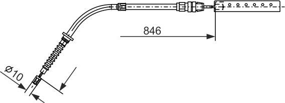 BOSCH 1 987 482 866 — Cięgło, hamulec postojowy