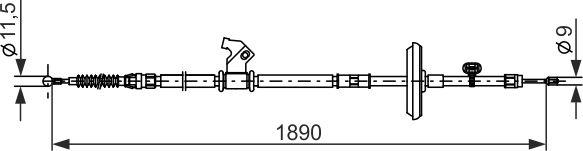 BOSCH 1 987 482 885 - LINKA HAM. RĘCZ. OPEL T. ZAFIRA 1.4-1.8-1.6-2.0 CDTI 12-19 LE