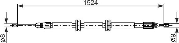 BOSCH 1 987 482 888 - LINKA HAM. RĘCZ. RENAULT T. KANGOO 01- LE