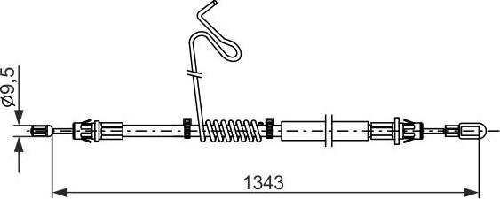 BOSCH 1 987 482 883 — Cięgło, hamulec postojowy