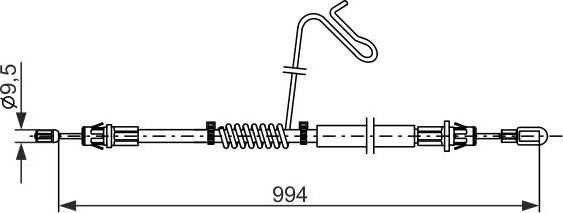 BOSCH 1 987 482 882 — Cięgło, hamulec postojowy