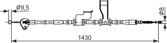 BOSCH 1 987 482 835 - LINKA HAM. RĘCZ. HYUNDAI T. I10 1.0-1.2 08-13 LE