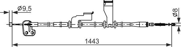 BOSCH 1 987 482 836 — Cięgło, hamulec postojowy