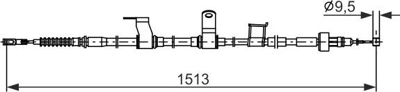 BOSCH 1 987 482 837 - LINKA HAM. RĘCZ. HYUNDAI T. I10 1.0-1.2 13- LE