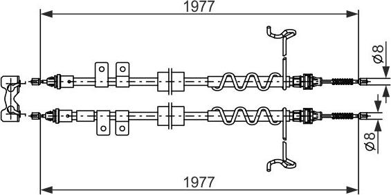 BOSCH 1 987 482 870 - LINKA HAM. RĘCZ. FORD T. TOURNEO-TRANSIT 1.8 16V-TDCI 02-13 LE-PR KPL.