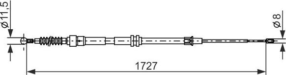 BOSCH 1 987 482 872 — Cięgło, hamulec postojowy