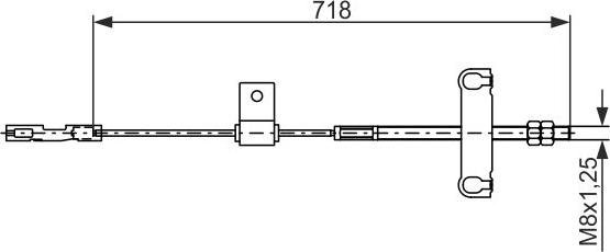 BOSCH 1 987 482 877 — Cięgło, hamulec postojowy