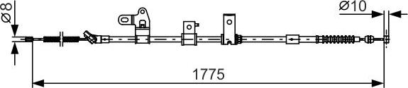 BOSCH 1 987 482 347 - Linka hamulca ręcznego