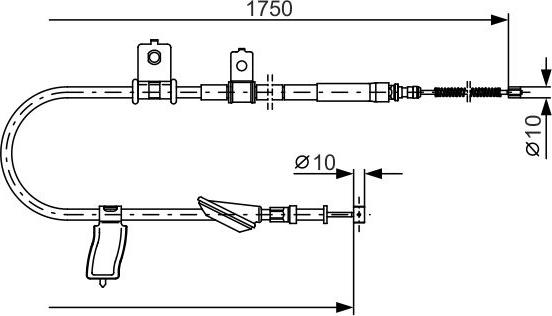 BOSCH 1 987 482 351 - Linka hamulca ręcznego