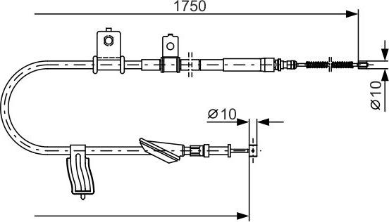 BOSCH 1 987 482 352 — Cięgło, hamulec postojowy