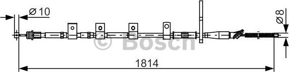BOSCH 1 987 482 357 — Cięgło, hamulec postojowy