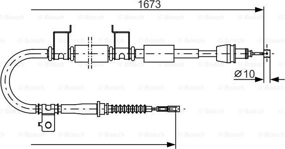 BOSCH 1 987 482 362 — Cięgło, hamulec postojowy