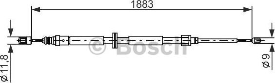 BOSCH 1 987 482 302 — Cięgło, hamulec postojowy