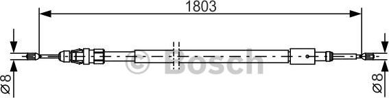 BOSCH 1 987 482 317 — Cięgło, hamulec postojowy