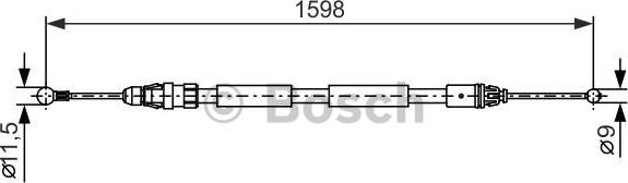 BOSCH 1 987 482 388 — Cięgło, hamulec postojowy