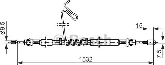 BOSCH 1 987 482 277 - LINKA HAM. RĘCZ. FORD T. TRANSIT 2.2-3.2 TDCI 06- LE