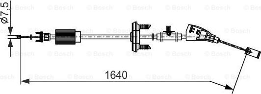 BOSCH 1 987 482 798 — Cięgło, hamulec postojowy
