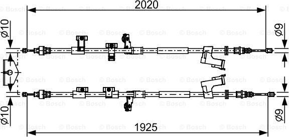 BOSCH 1 987 482 709 — Cięgło, hamulec postojowy