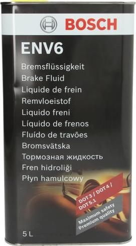 BOSCH 1 987 479 208 - PŁYN HAMULCOWY ENV6 5L - BOSCH - ZASTĘPUJE. DOT3-DOT4-DOT4HP-DOT4SUPER-DOT5.1
