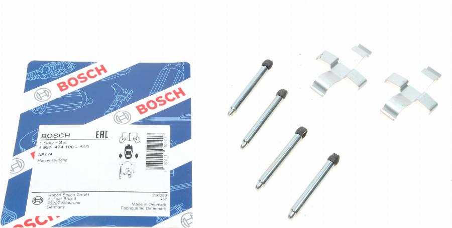 BOSCH 1 987 474 100 — Zestaw akcesoriów, klocki hamulcowe