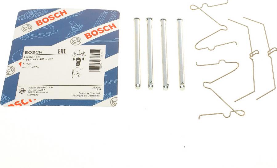 BOSCH 1 987 474 350 — Zestaw akcesoriów, klocki hamulcowe