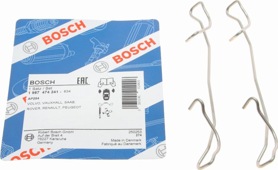 BOSCH 1 987 474 241 — Zestaw akcesoriów, klocki hamulcowe