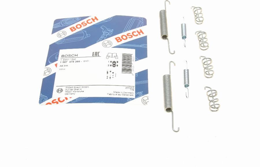 BOSCH 1 987 475 366 — Zestaw akcesoriów, szczęki hamulcowe hamulca postojowego