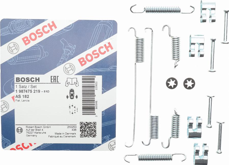 BOSCH 1 987 475 219 — Zestaw dodatków, szczęki hamulcowe