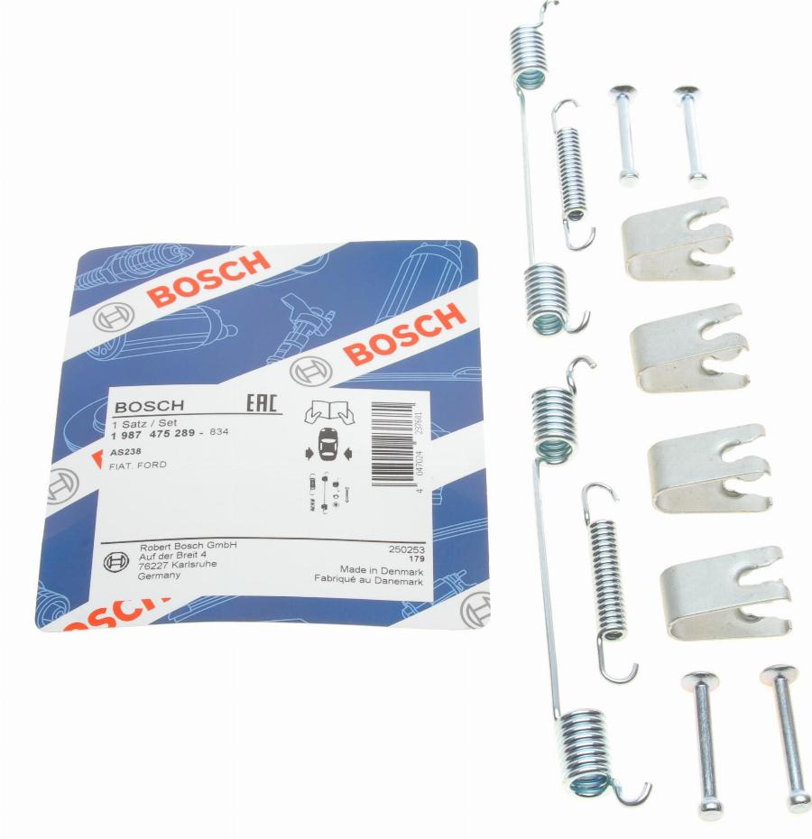 BOSCH 1 987 475 289 — Zestaw dodatków, szczęki hamulcowe