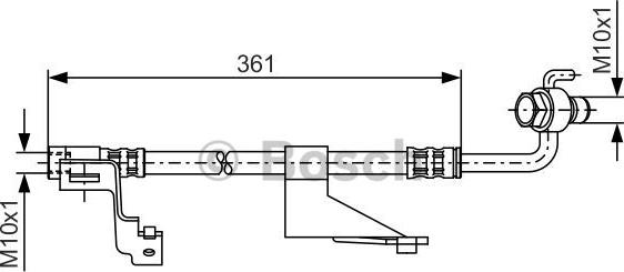 BOSCH 1 987 476 821 - PRZEWÓD HAM. ELAST. FORD P. ESCORT 95-99 LE