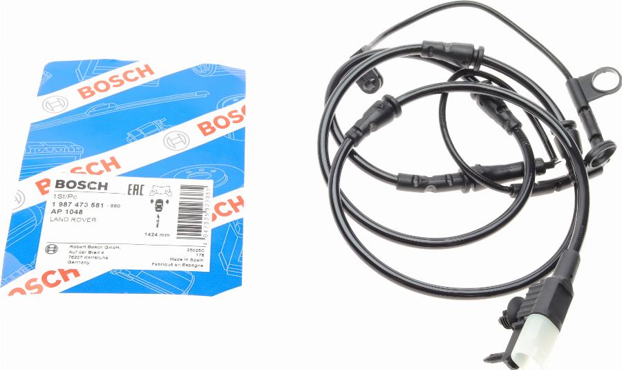BOSCH 1 987 473 581 — Styk ostrzegawczy, zużycie okładzin hamulcowych