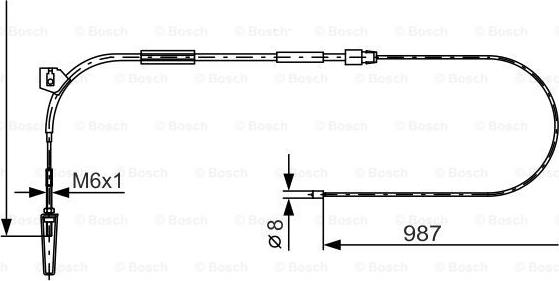 BOSCH 1 987 477 962 — Cięgło, hamulec postojowy