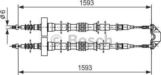 BOSCH 1 987 477 527 - LINKA HAM. RĘCZ. OPEL T. ASTRA G 98-05 LE-PR KPL.