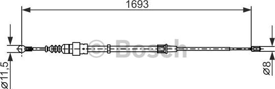BOSCH 1 987 477 698 - LINKA HAM. RĘCZ. VW T. BORA-GOLF-NEW BEETLE 98-10 LE-PR