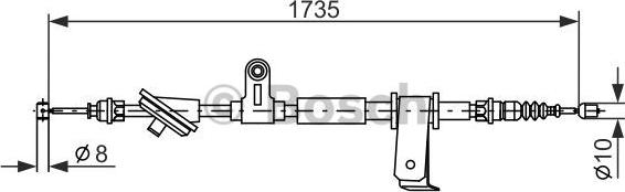 BOSCH 1 987 477 112 — Cięgło, hamulec postojowy