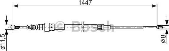 BOSCH 1 987 477 802 - Cięgło, hamulec postojowy