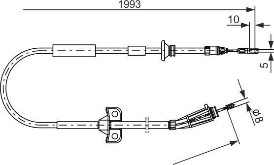 BOSCH 1 987 477 819 — Cięgło, hamulec postojowy