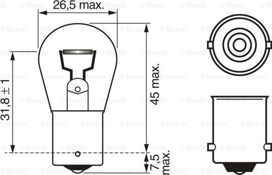 BOSCH 1 987 302 280 - ŻARÓWKA LONGLIFE DAYTIME P21W 12V 21W KARTONIK - 10SZT.