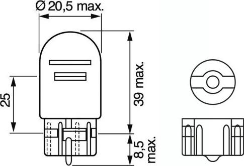 BOSCH 1 987 301 079 - ŻARÓWKA PURE LIGHT W21-5W 12V 5W KARTONIK