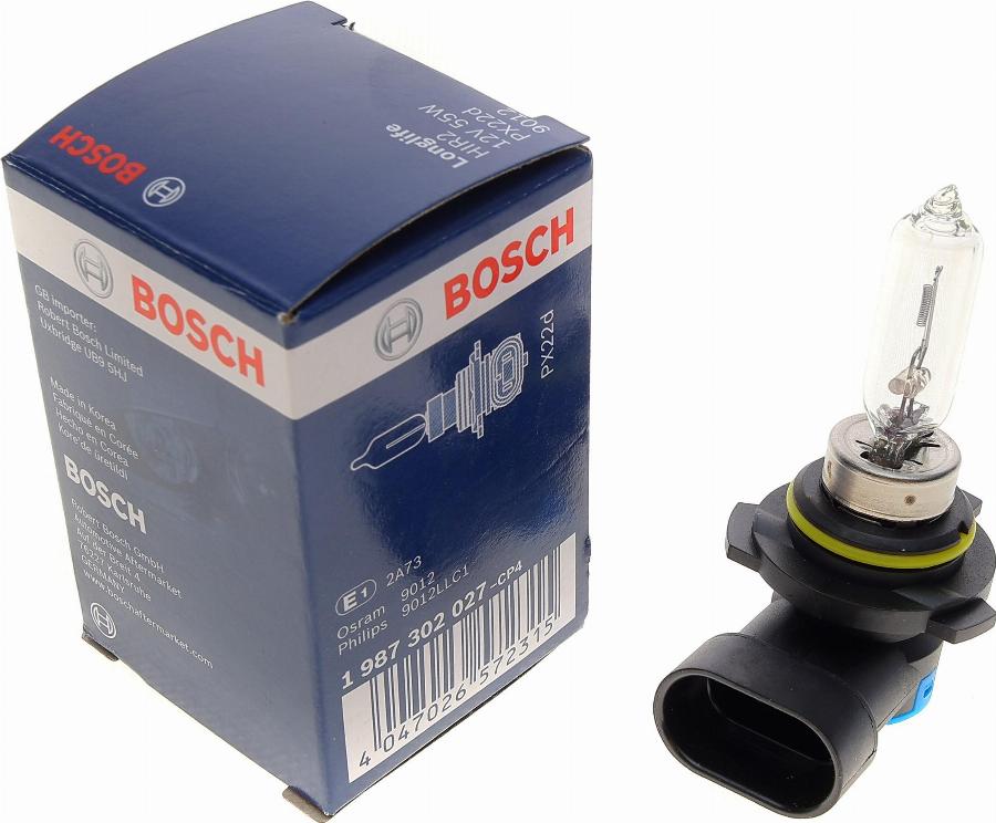 BOSCH 1 987 302 027 — Żarówka, reflektor dalekosiężny
