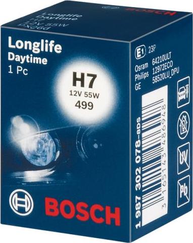 BOSCH 1 987 302 078 — Żarówka, reflektor dalekosiężny