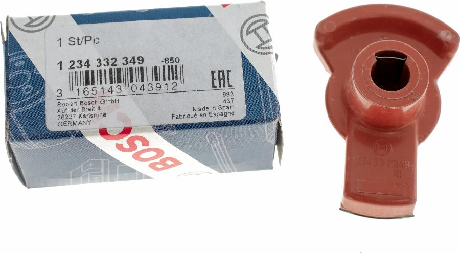 BOSCH 1 234 332 349 — Palec rozdzielacza zapłonu