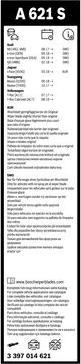BOSCH 3 397 014 621 — Pióro wycieraczki