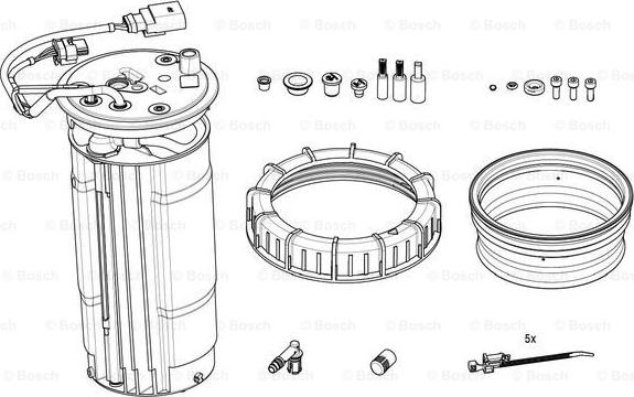 BOSCH F 01C 600 162 - Ogrzewanie, zbiornik (wtrysk mocznika)
