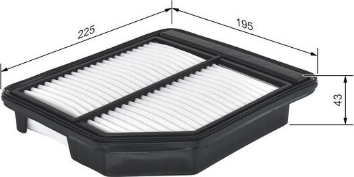 BOSCH F 026 400 472 - FILTR POWIETRZA HONDA CIVIC VIII 09.05-02.12. FR-V 01.07->