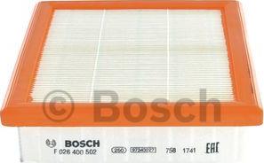 BOSCH F 026 400 502 - Filtr powietrza