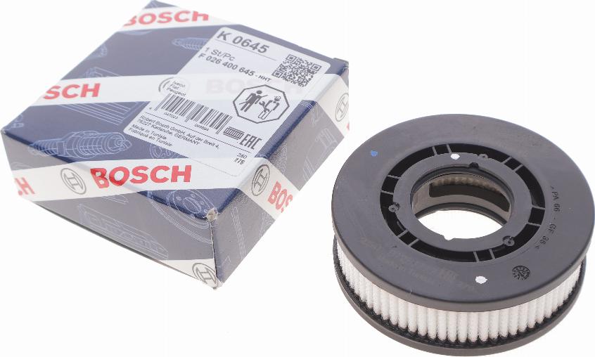 BOSCH F 026 400 645 — Filtr, odpowietrzenie komory korbowej